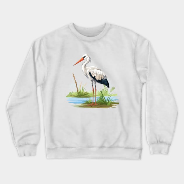 Stork Crewneck Sweatshirt by zooleisurelife